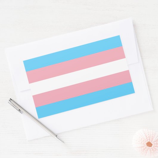 Transgender Pride Rectangle Sticker (Envelop)