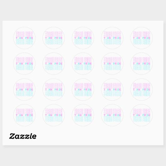 Transgender Pride Ronde Sticker (Vel)