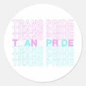 Transgender Pride Ronde Sticker (Voorkant)