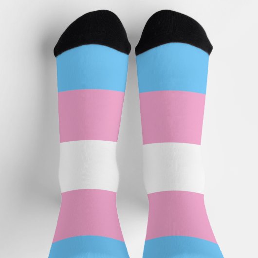 Transgender Pride Roze Blauw Wit Gestreept LGBT Sokken (Top)