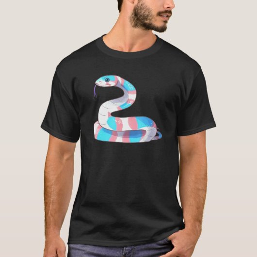 Transgender Pride Snake Lgbt Trans Flag Snakes Rep T-shirt (Voorkant)