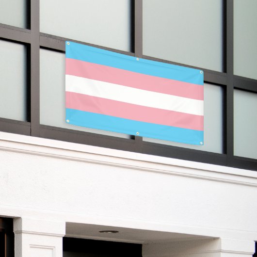 Transgender Pride Spandoek (Buitenkant Gebouw)