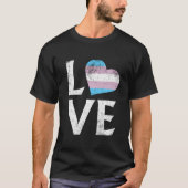 Transgender Pride Stacked Liefde T-shirt (Voorkant)