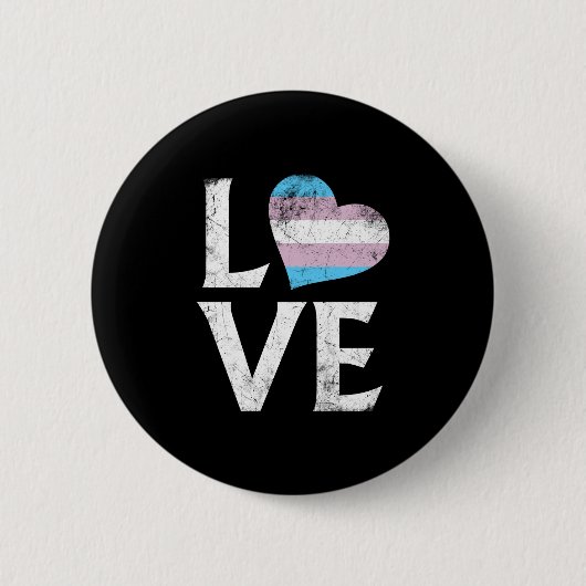 Transgender Pride Stapelde Love Ronde Button 5,7 Cm (Voorkant)