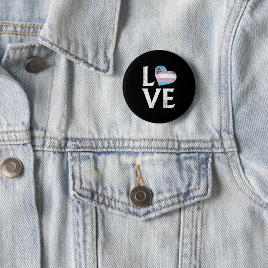 Transgender Pride Stapelde Love Ronde Button 5,7 Cm (In situ)