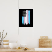 Transgender Pride Stars en Stripes Poster (Keuken)
