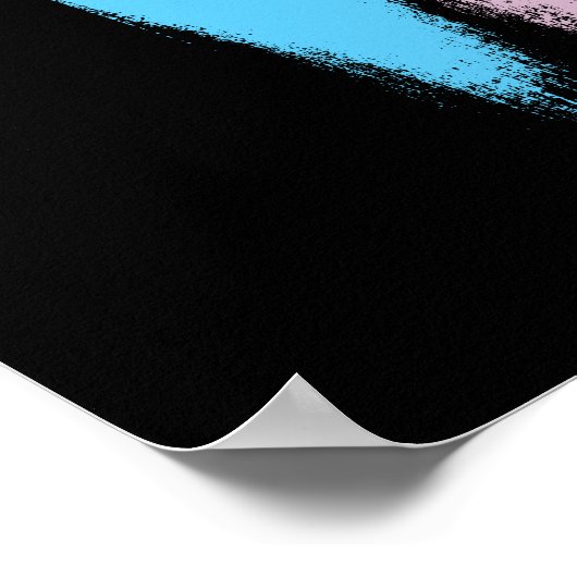 Transgender Pride Stars en Stripes Poster (Hoek)