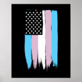 Transgender Pride Stars en Stripes Poster (Voorkant)
