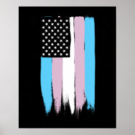 Transgender Pride Stars en Stripes Poster