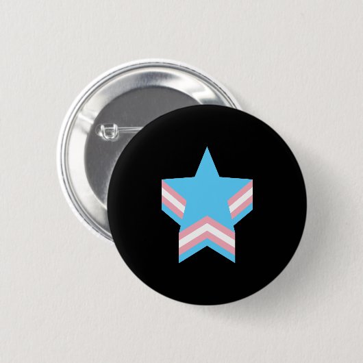 Transgender pride sterren ronde button 5,7 cm (Voorkant /achterkant)