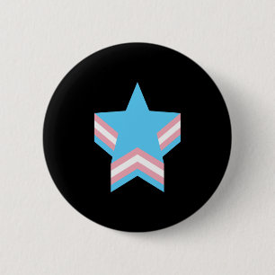 Transgender pride sterren ronde button 5,7 cm