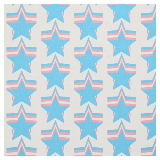 Transgender pride sterren stof (Swatch)