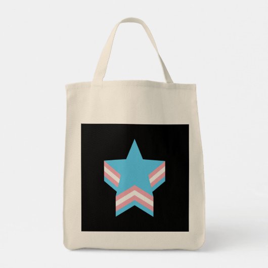 Transgender pride sterren tote bag (Achterkant)