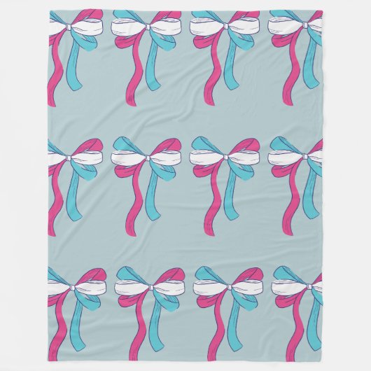 Transgender Pride Strikjes Fleece Deken (Voorkant)