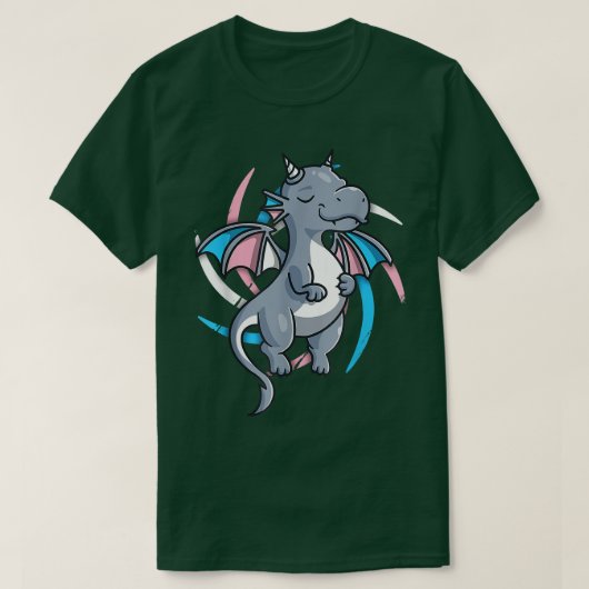 Transgender Pride Stuff Transdragon Video Game Gam T-shirt (Design voorkant)