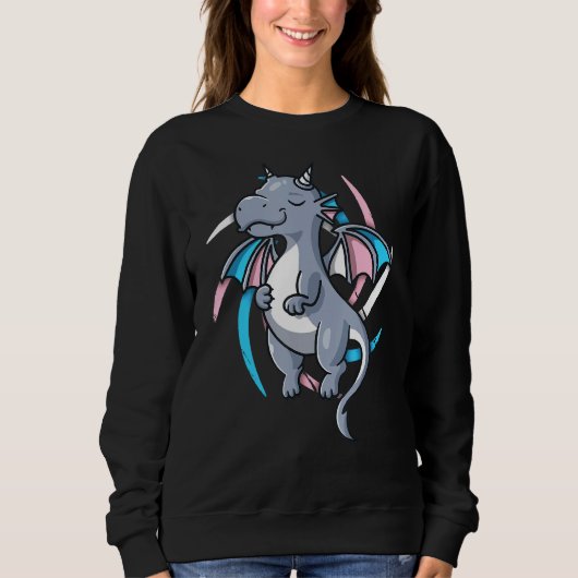 Transgender Pride Stuff Transdragon Video Game Lg Trui (Voorkant)