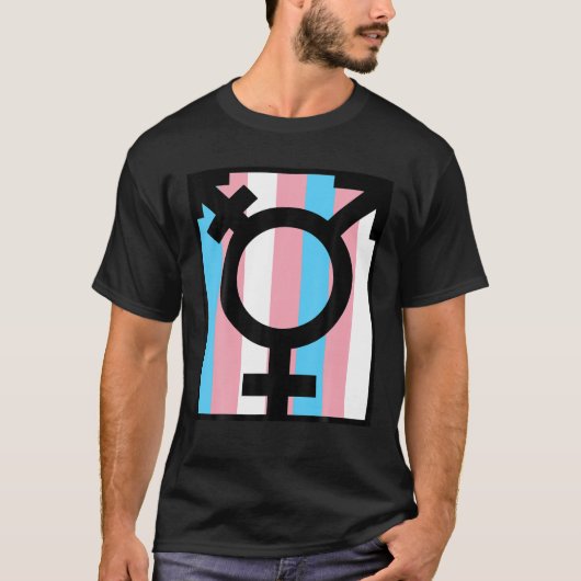 Transgender Pride " symbool en vlag " kleding T-shirt (Voorkant)