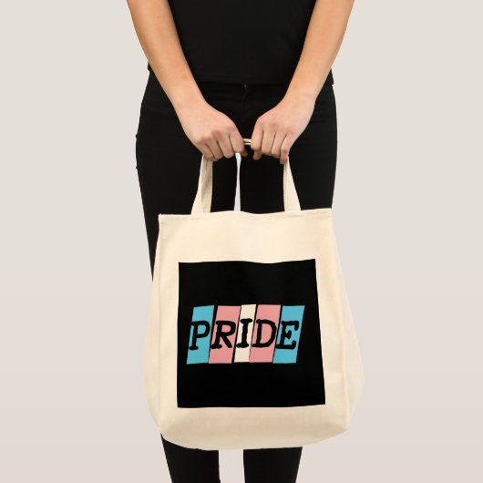Transgender Pride tekst Tote Bag (Voorkant (product))