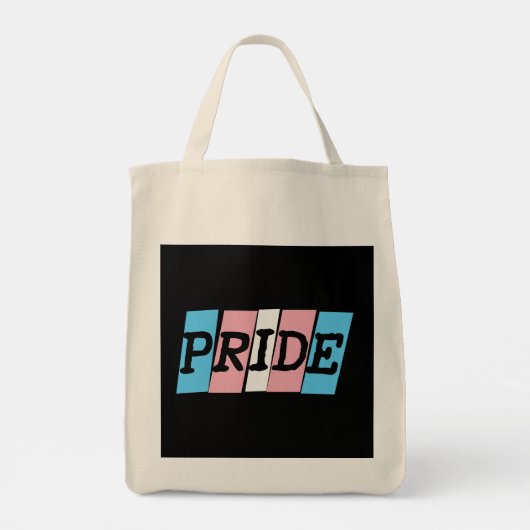 Transgender Pride tekst Tote Bag (Achterkant)