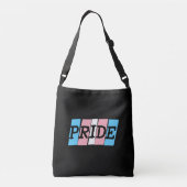 Transgender pride tekstteken crossbody tas (Achterkant)