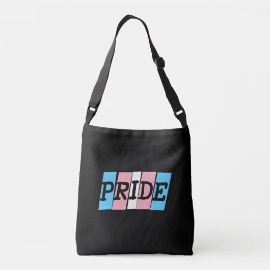 Transgender pride tekstteken crossbody tas (Achterkant)