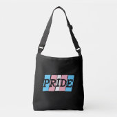 Transgender pride tekstteken crossbody tas (Voorkant)