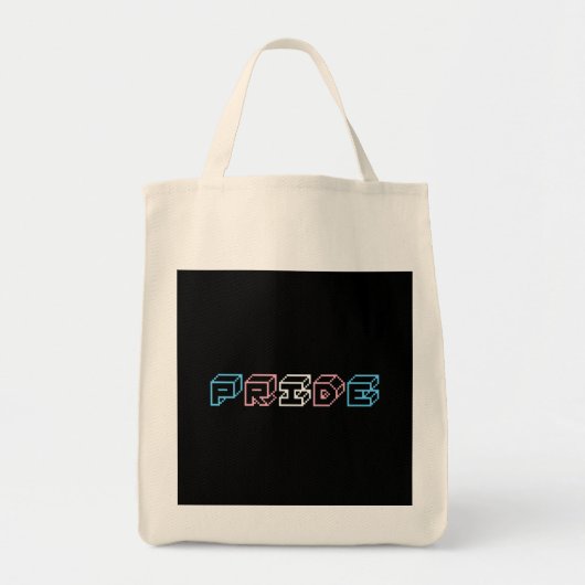 Transgender pride text sign incipio tote bag (Voorkant)
