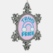 Transgender Pride Tin Sneeuwvlok Ornament (Links)