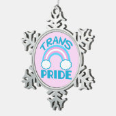 Transgender Pride Tin Sneeuwvlok Ornament (Rechts)