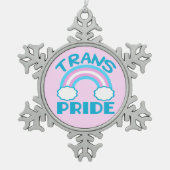 Transgender Pride Tin Sneeuwvlok Ornament (Voorkant)