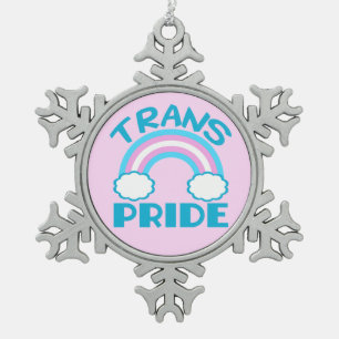 Transgender Pride Tin Sneeuwvlok Ornament