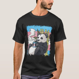 Transgender Pride Trans Flag Panda Koffie Subtiel  T-shirt