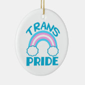 Transgender Pride Trans Rainbow Kerstmis Keramisch Ornament (Rechts)