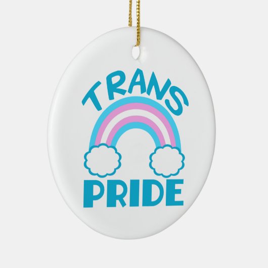 Transgender Pride Trans Rainbow Kerstmis Keramisch Ornament (Rechts)