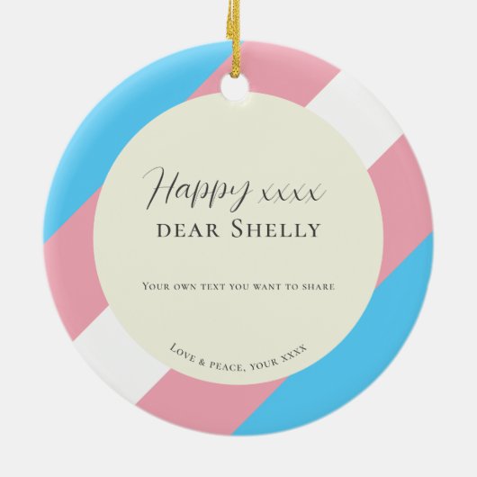 Transgender Pride Transitie Gift t-day Ornament (Achterkant)