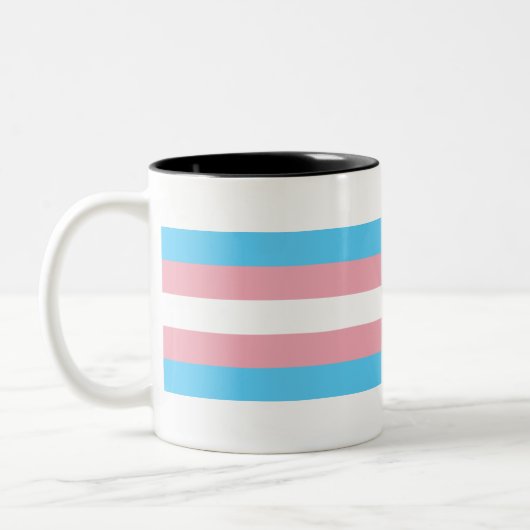 Transgender Pride Tweekleurige Koffiemok (Links)