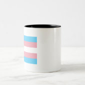 Transgender Pride Tweekleurige Koffiemok (Center)