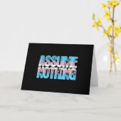 Transgender Pride veronderstelt niets Kaart (Gele Bloem)