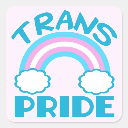 Transgender Pride Vierkante Sticker (Voorkant)