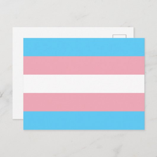 Transgender Pride vlag Briefkaart (Voorkant / Achterkant)