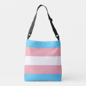 Transgender pride vlag crossbody tas (Achterkant)