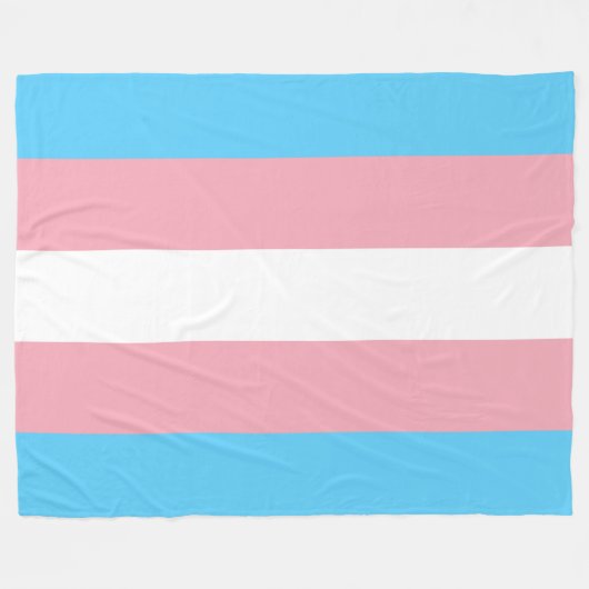 Transgender Pride vlag Fleece Deken (Voorkant (Horizontaal))