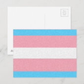 Transgender Pride vlag gekleurde achtergrond Briefkaart (Voorkant / Achterkant)