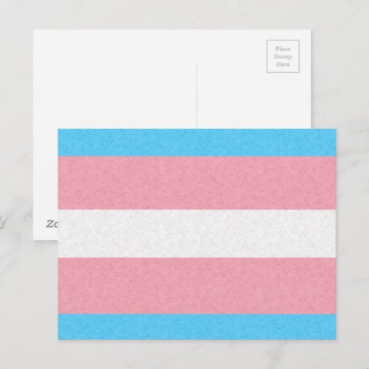 Transgender Pride vlag gekleurde achtergrond Briefkaart (Voorkant / Achterkant)