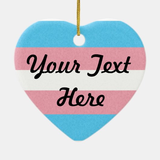 Transgender Pride vlag gekleurde achtergrond Keramisch Ornament (Achterkant)