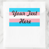 Transgender Pride vlag gekleurde achtergrond Rechthoekige Sticker (Tas)