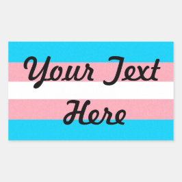 Transgender Pride vlag gekleurde achtergrond Rechthoekige Sticker