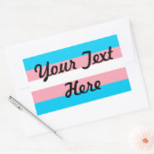 Transgender Pride vlag gekleurde achtergrond Rechthoekige Sticker (Envelop)