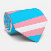 Transgender Pride vlag gekleurde achtergrond Stropdas (Opgerold)