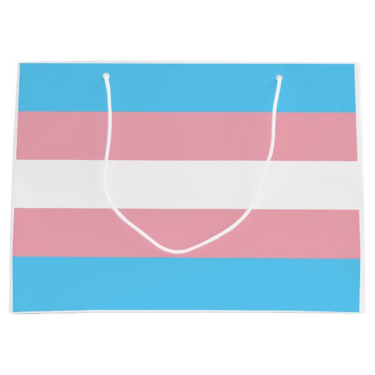 Transgender Pride vlag Groot Cadeauzakje (Voorkant)